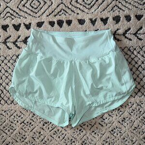 GYM Rainbow Women's High Waisted Running Shorts NWOT size Small Mint Green